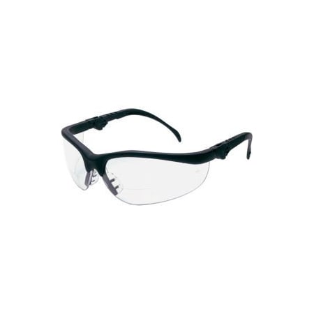Mcr Safety MCR Safety K3H20 Klondike Plus Magnifier Safety Glasses, 2.0 Magnifier, Clear Lens K3H20